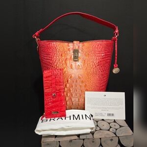 Brahmin Shira Infusion Ombre Handbag and Credit Card Wallet EUC